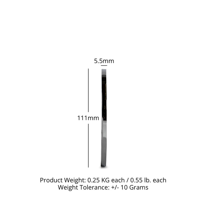 .25 KG Pair Calibrated Steel Plates