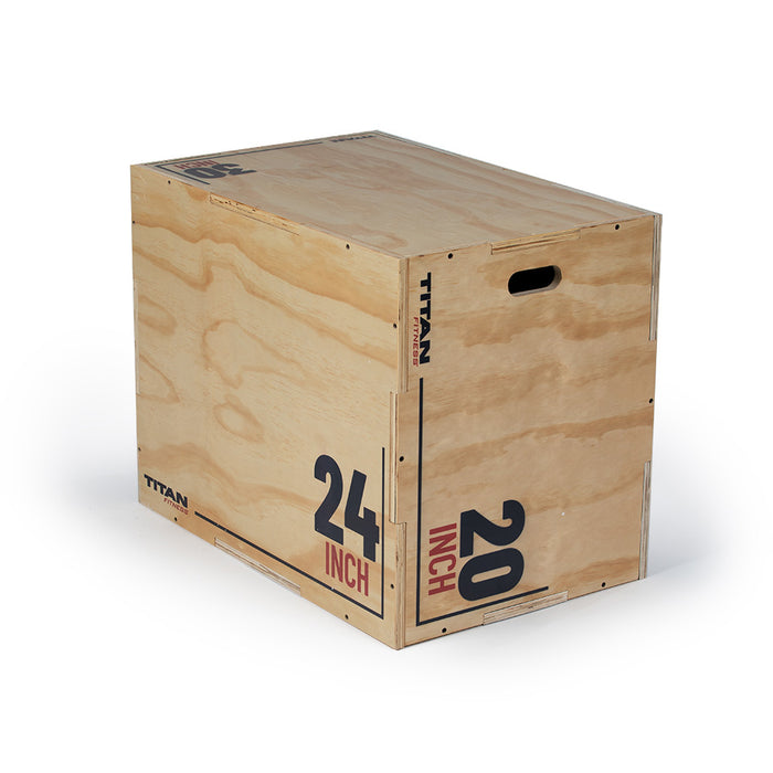 3-in-1 Wooden Plyo Box | Large (20 x 24 x 30in)