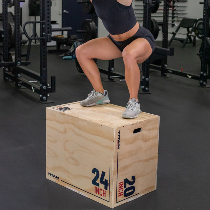 3-in-1 Wooden Plyo Box | Large (20 x 24 x 30in)
