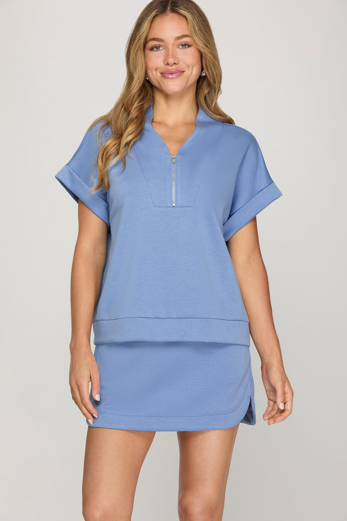 Scuba Half-Zip & Skort Set