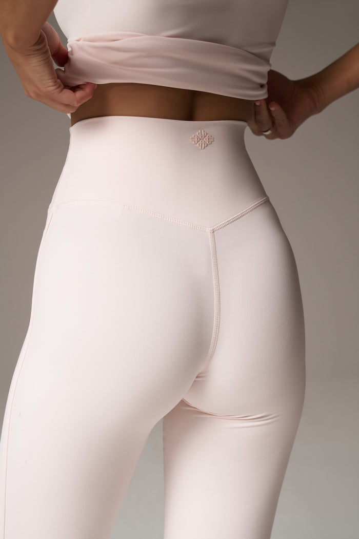 SCULPTING STRETCH CROSSOVER WAISTBAND LEGGINGS - PINK