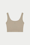 SCULPTING STRETCH EMBLEM SPORTS BRA - BEIGE