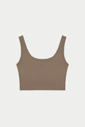 SCULPTING STRETCH EMBLEM SPORTS BRA - COCOA