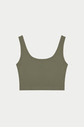 SCULPTING STRETCH EMBLEM SPORTS BRA - KHAKI