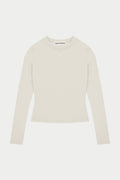 SCULPTING STRETCH LONG SLEEVE TOP - BONE