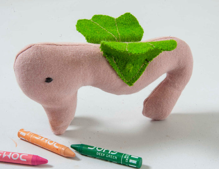 Seahorse Pink & Green Knitted Stuffed/Plush/Soft Toy | 100% Premium Cotton