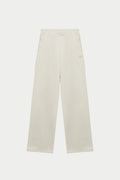 SEAM DETAIL CROSSOVER WAISTBAND JOGGERS - OFF WHITE