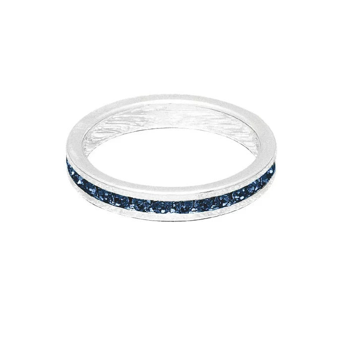September (Sapphire) White Gold Ring | Size 6
