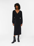 SHILA L/S PLISSE DRESS (BLACK)