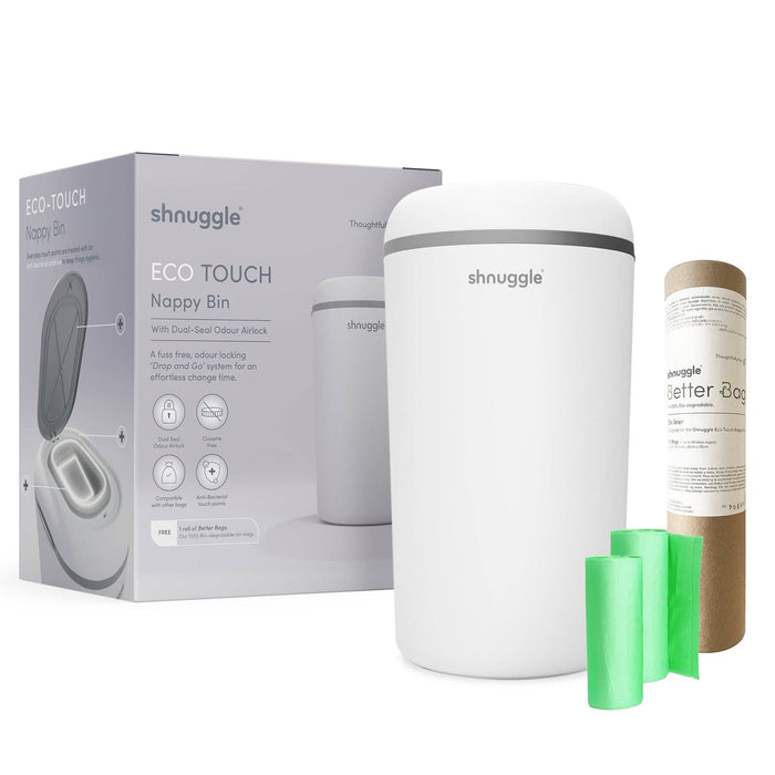 Shnuggle Eco-Touch Diaper Pail + 30 Better Bag Liners