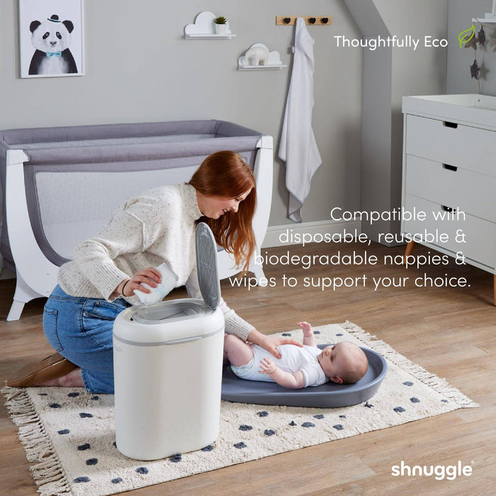 Shnuggle Eco-Touch Diaper Pail + 30 Better Bag Liners
