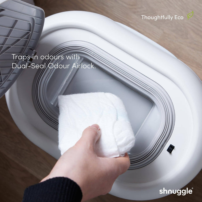 Shnuggle Eco-Touch Diaper Pail + 30 Better Bag Liners