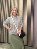 Sienna Long Sleeve Stripe Top (Black Beauty/Birch)