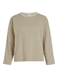 Sienna Long Sleeve Stripe Top (Gothic Olive/Birch)
