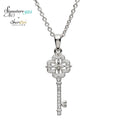 Signature 925 Collection Quatrefoil Key Pendant Necklace