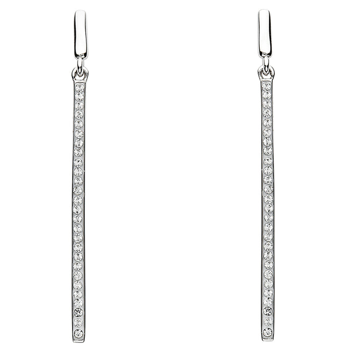 Signature 925 Collecton Silver Long Drop Earrings