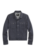 Dark Indigo | Front view of SILVER Denim Jacket in Dark Indigo