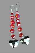 Style the Silver Red Heart Drop Earrings exclusively at Born To Glam