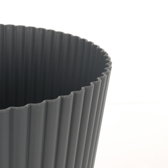 detail shot of ridged edges in plastic material