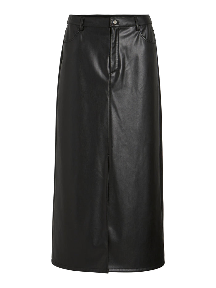 SINA H/W MIDI SKIRT (BLACK)