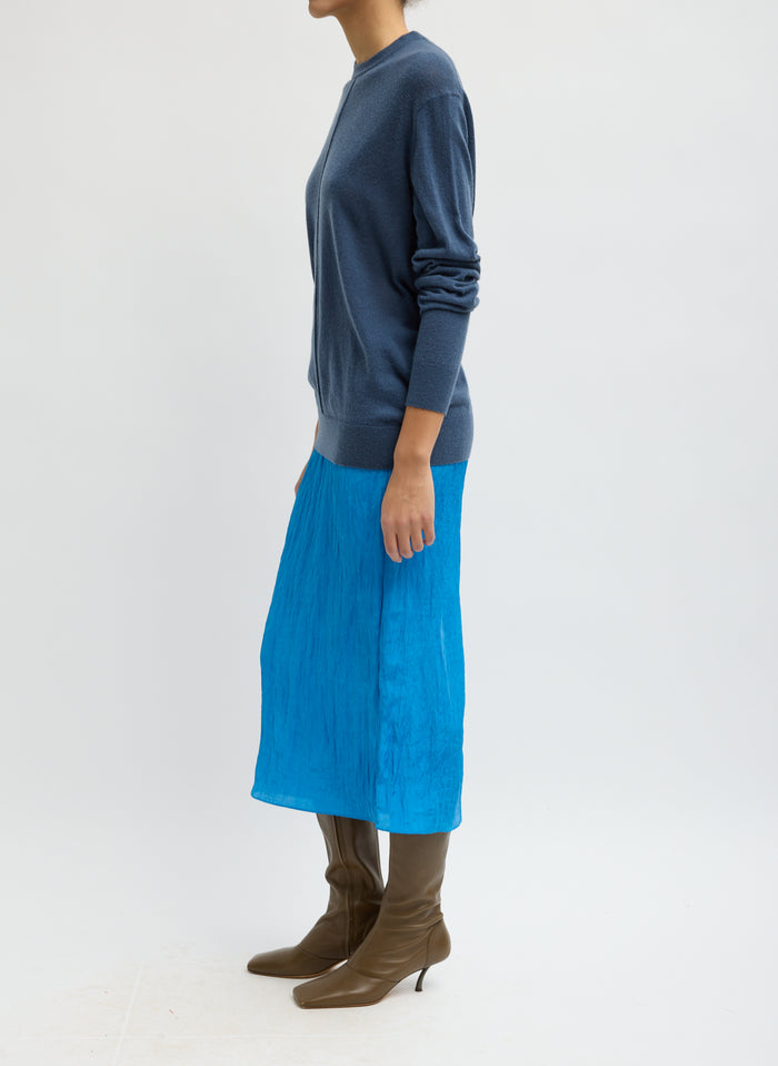SKINLIKE MERCERIZED WOOL CREWNECK PULLOVER