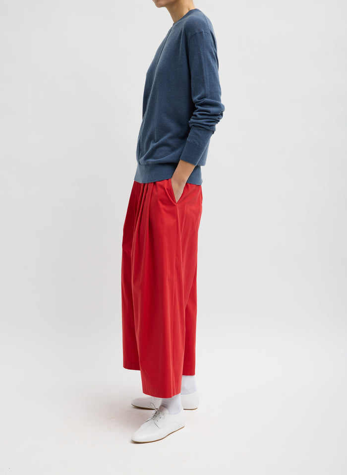 SKINLIKE MERCERIZED WOOL CREWNECK PULLOVER