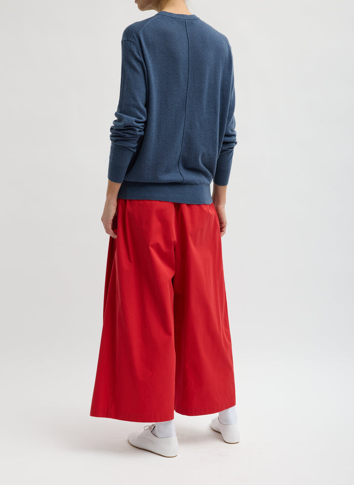 SKINLIKE MERCERIZED WOOL CREWNECK PULLOVER