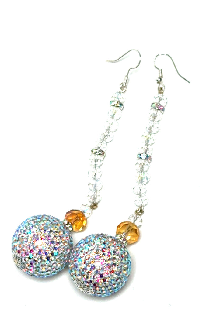 Style the Sleek Crystal Ball Statement Earring exclusively at Born To Glam
