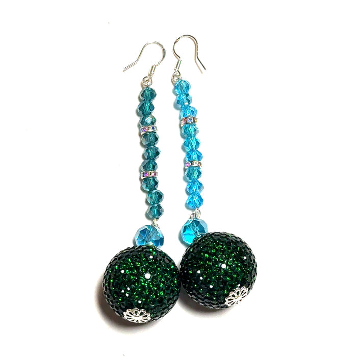 Style the Sleek Crystal Ball Statement Earring exclusively at Born To Glam