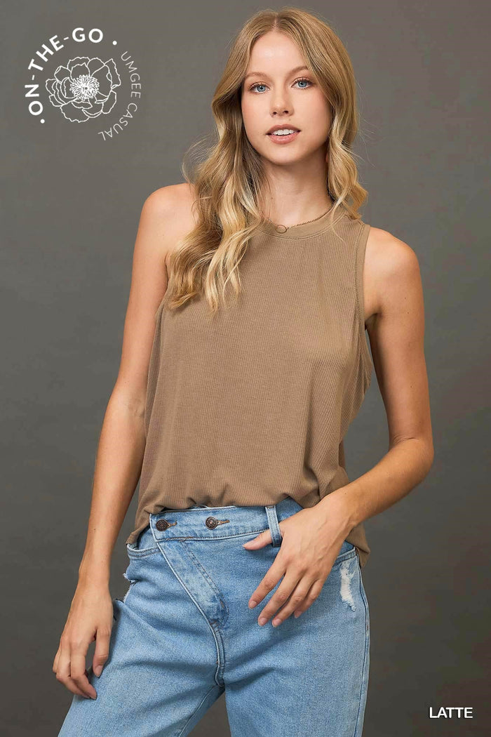 Sleeveless Knit Tank Top