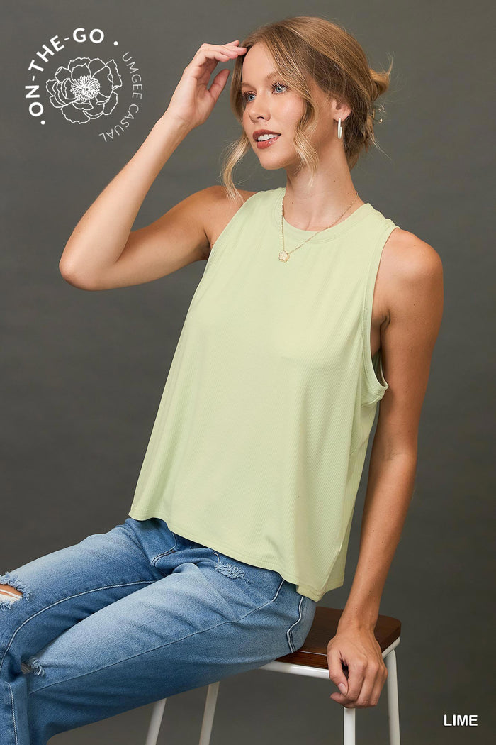 Sleeveless Knit Tank Top