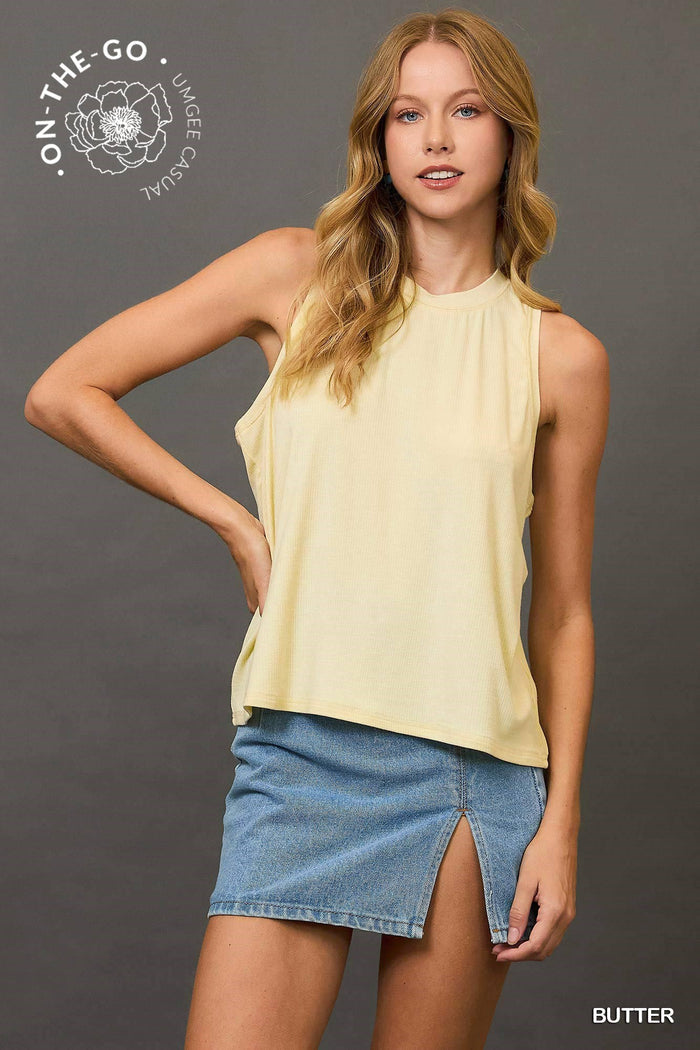 Sleeveless Knit Tank Top