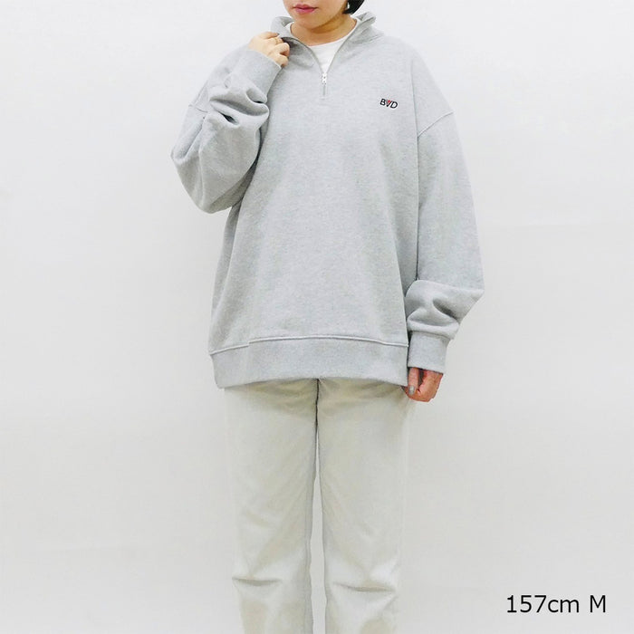 SMALL LOGO HALF ZIP SWEAT