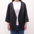 SMYTHE BLACK OVERSIZED LEATHER JACKET - SIZE S