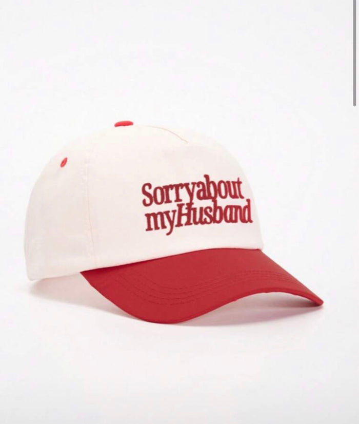 "Sorry About My Husband" Two-Tone Baseball Cap