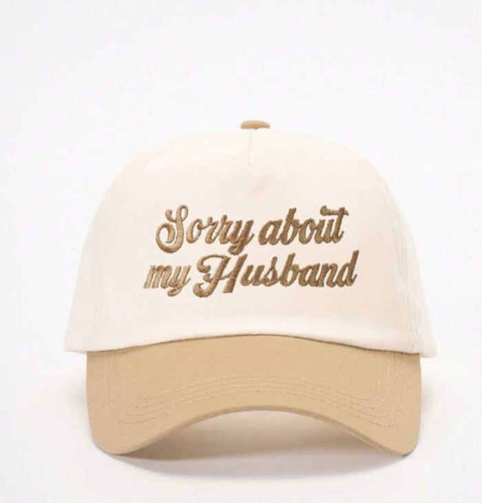 "Sorry About My Husband" Two-Tone Baseball Cap
