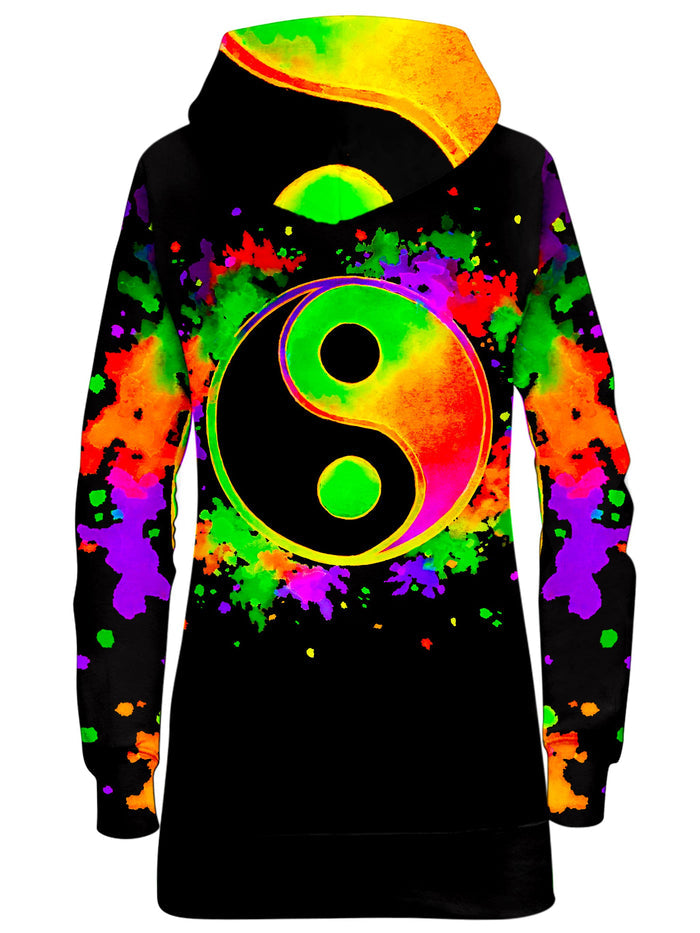 Splatter Yin Yang 2 Hoodie Dress BrizBazaar Epic Hoodie