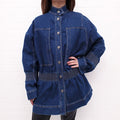 STELLA MCCARTNEY DENIM JACKET WITH CINCHED DETAIL - SIZE 40
