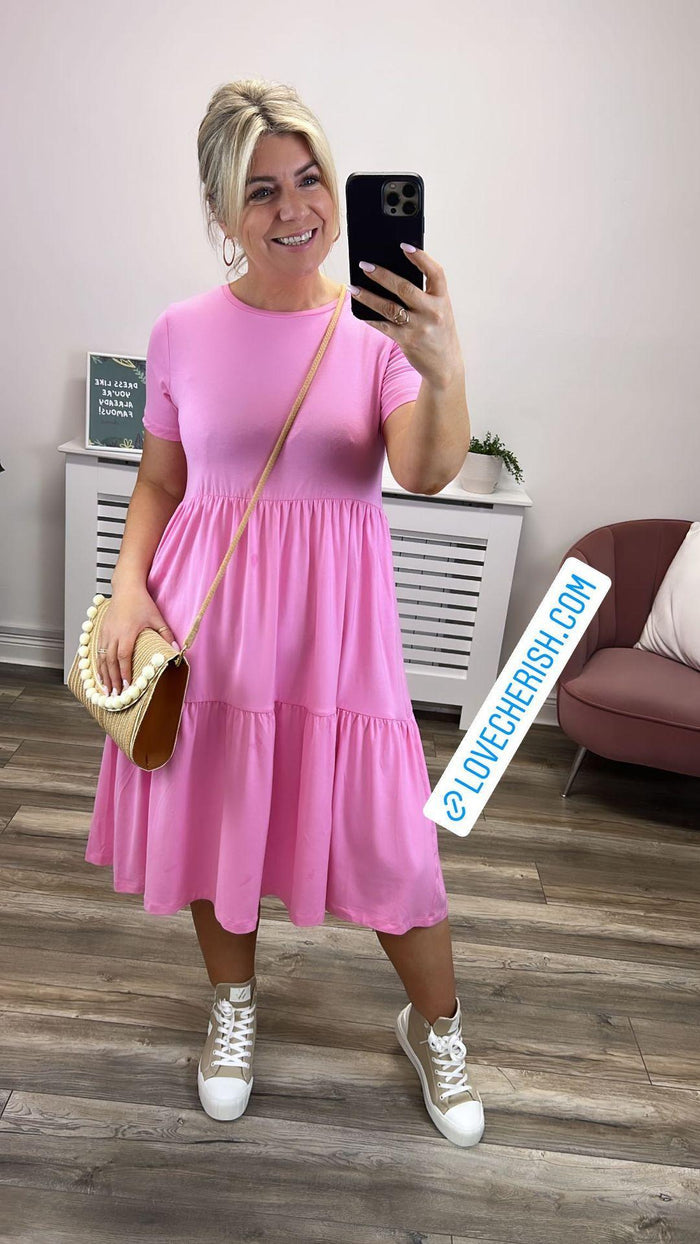 Stephanie Smock Dress (Pink)