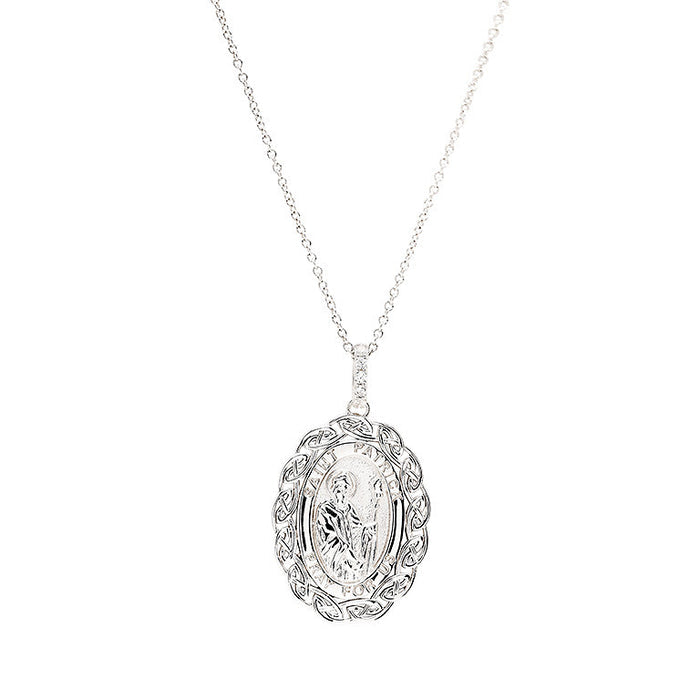 Sterling Silver Celtic Miraculous St. Patrick Medal