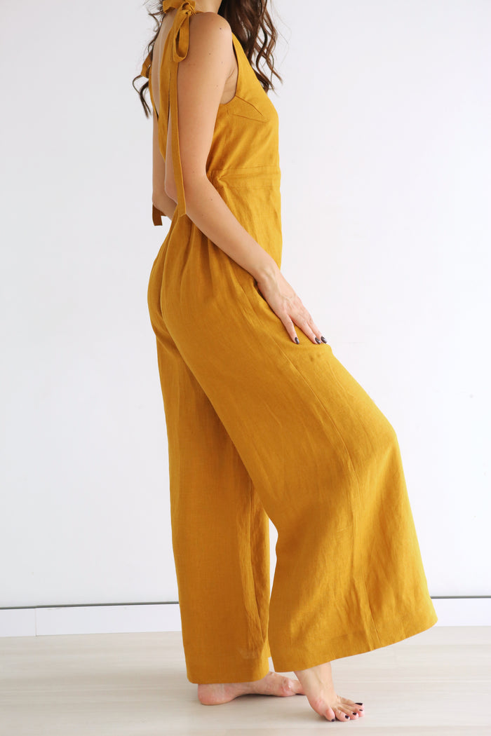 Summer Linen Jumpsuit KAURI - IN STOCK
