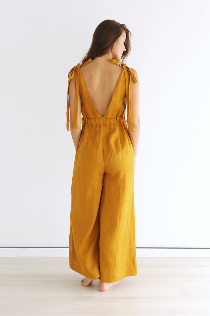 Summer Linen Jumpsuit KAURI - IN STOCK