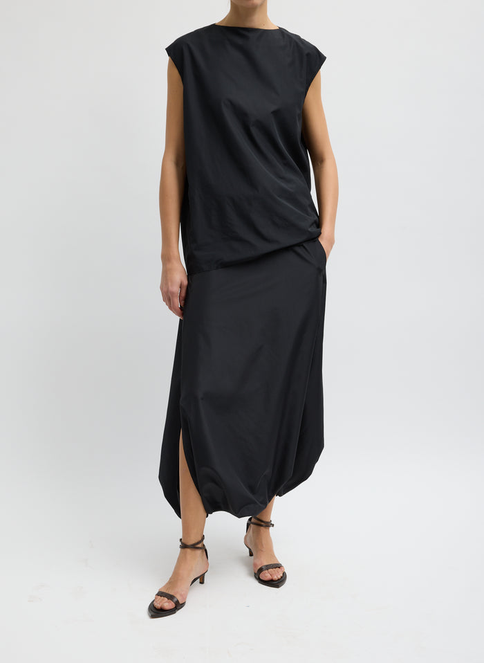 SUMMER NYLON SLEEVELESS COCOON TOP
