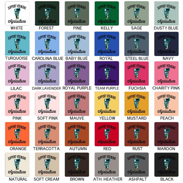Support Vermont Agriculture- Bella Canvas T-Shirt