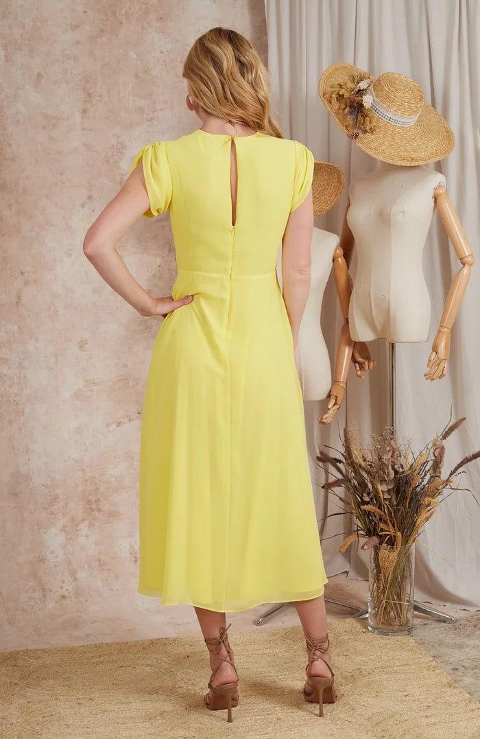 The Belle Button Front Tea Dress