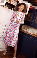 The Doroty Contrast Print Midi Dress