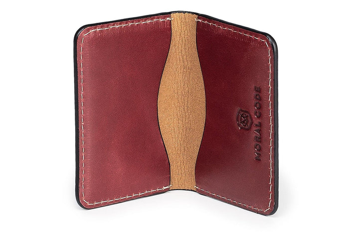 Moral Code Title Card Case - #color_red-leather