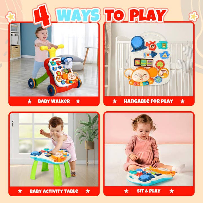TOY Life 3-in-1 Baby Push Walker and Activity Center