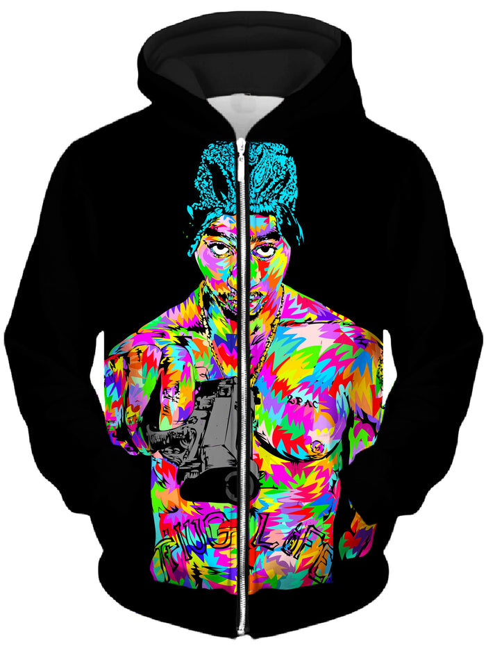 Tupacalypse Drome Unisex Zip-Up Hoodie Technodrome Epic Hoodie