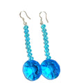 Style the Turquoise Disc Tiered Crystal Earring exclusively at Born To Glam